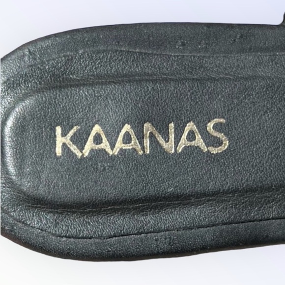 🌻Kaanas Black & Tan Woven Sandals Size 8 - Picture 8 of 10